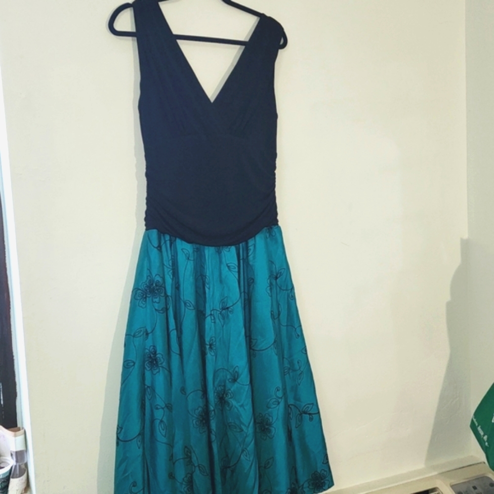 Black Teal dress 14